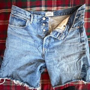 Agolde Light Blue Jean Shorts
